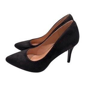 Trary Women's Shoes Basic Suede Heels Pointed Toe Black Size 7